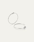 JENNY BIRD Icon Medium Waterproof Silver Hoop Earrings For Women