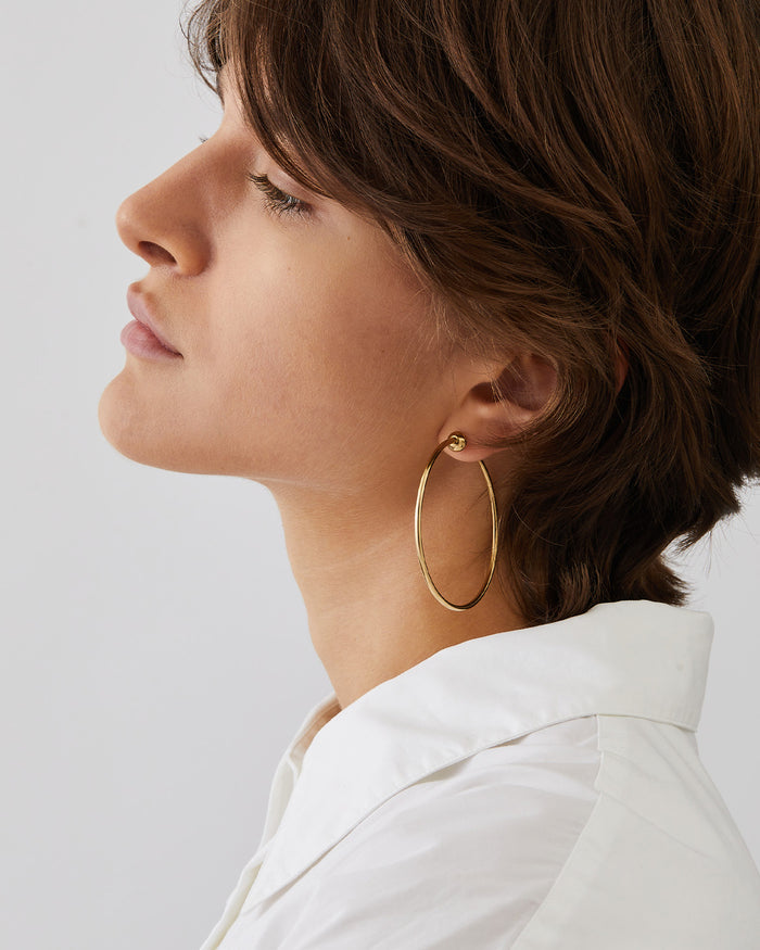 JENNY BIRD Icon Medium Waterproof Gold Hoop Earrings For Women