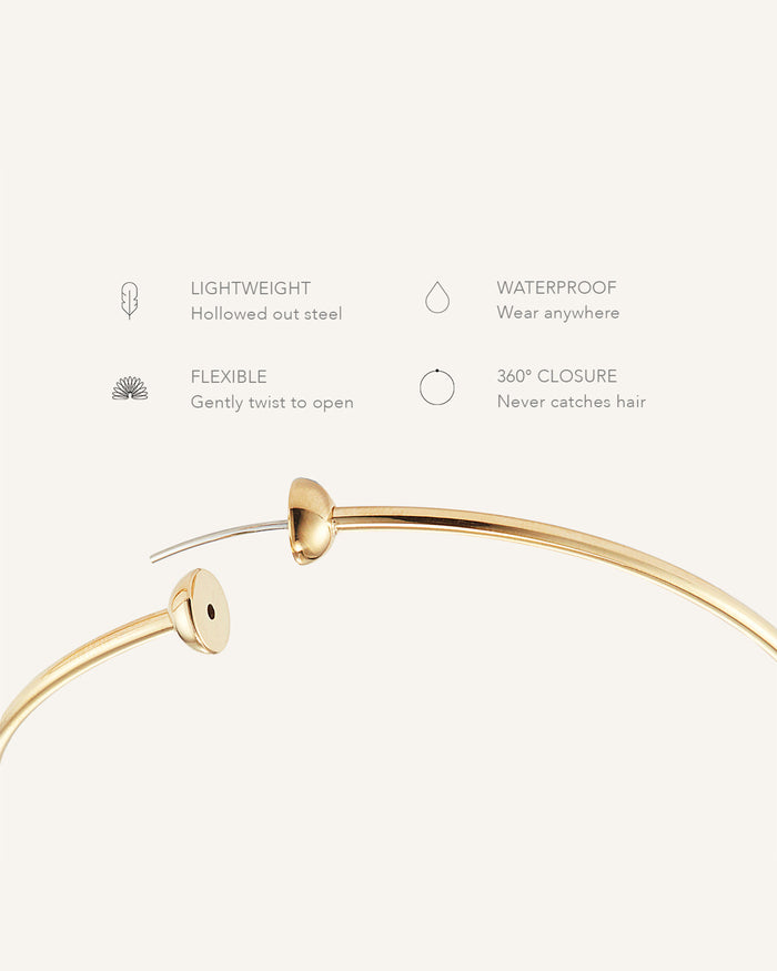 JENNY BIRD Icon Medium Waterproof Gold Hoop Earrings For Women