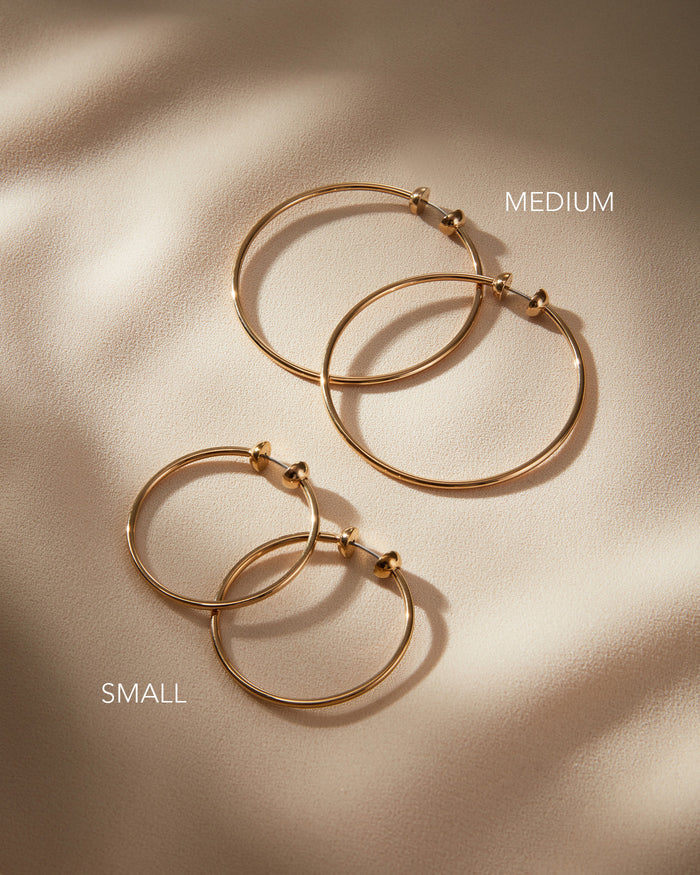JENNY BIRD Icon Medium Waterproof Gold Hoop Earrings For Women