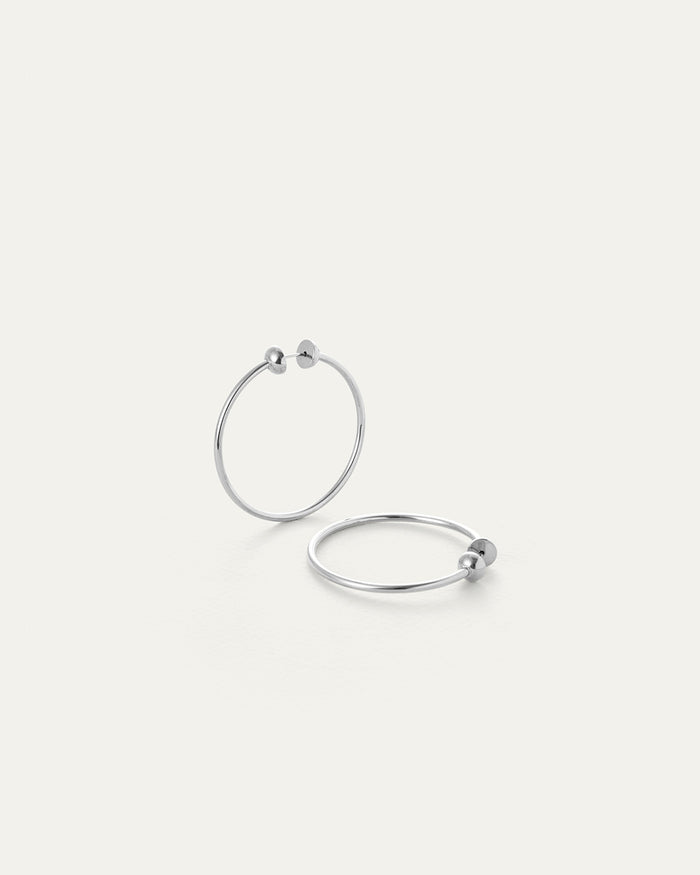 JENNY BIRD Icon Small Waterproof Silver Hoop Earrings For Women