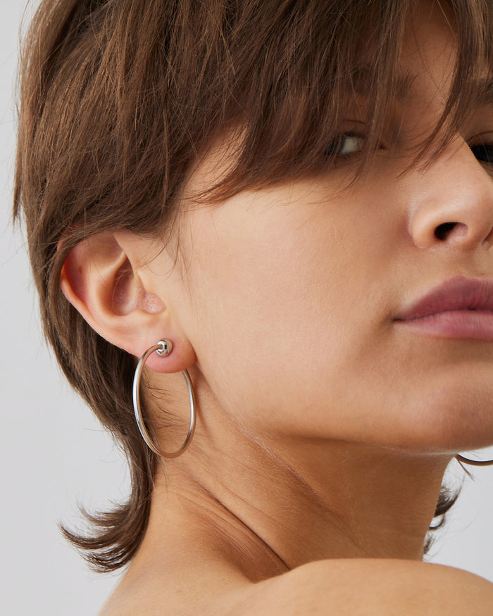 JENNY BIRD Icon Small Waterproof Silver Hoop Earrings For Women