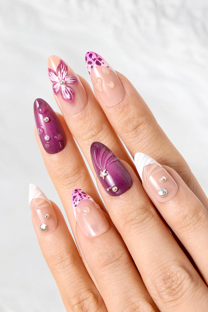 ISLAND GIRL - ALMOND PRESS-ON NAILS