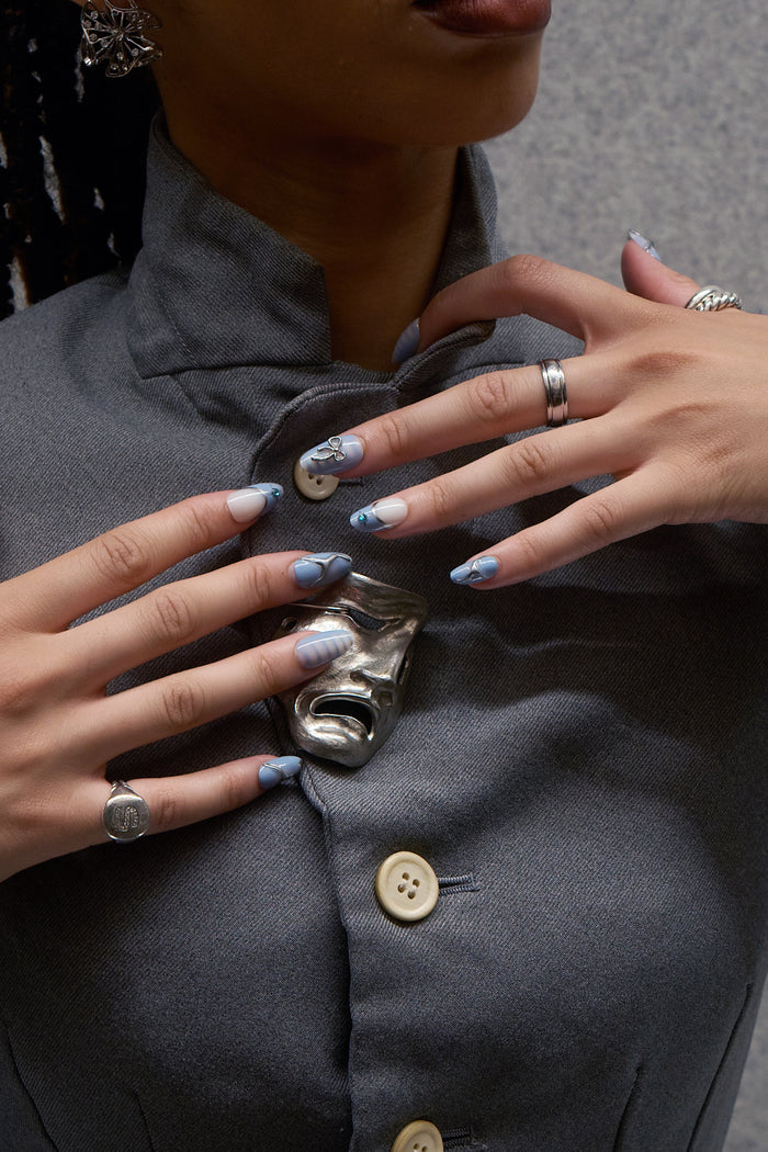 KATSEYE | BEL AIR – SHORT ALMOND PRESS-ON NAILS