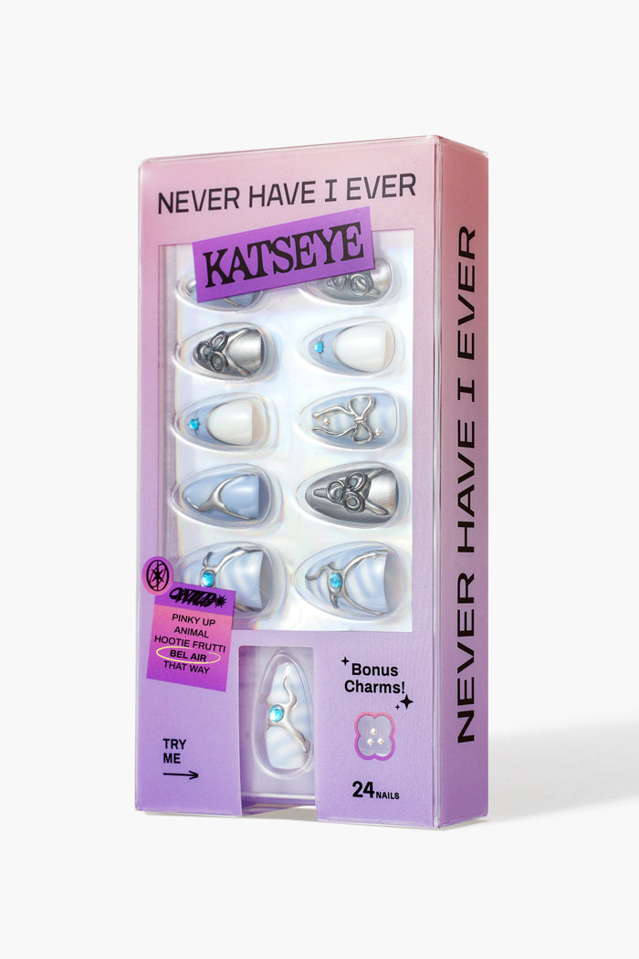 KATSEYE | BEL AIR – SHORT ALMOND PRESS-ON NAILS
