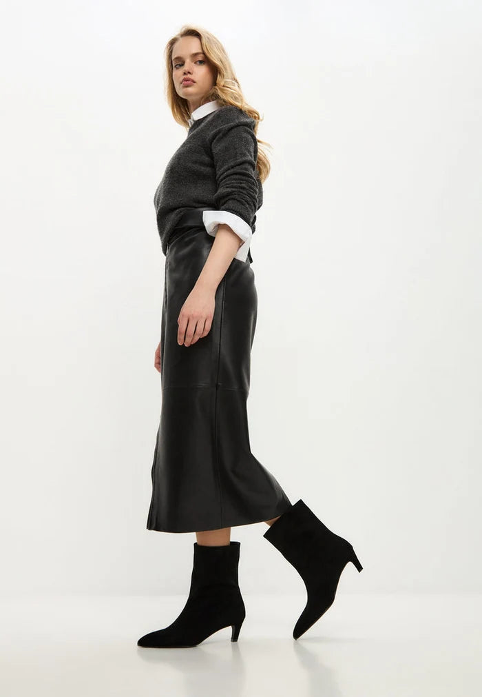 A fashionable pair of black kitten heel ankle boots - perfect for women seeking a stylish dolly style option in fashion footwear.