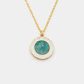 Large - Gold / Aqua White
