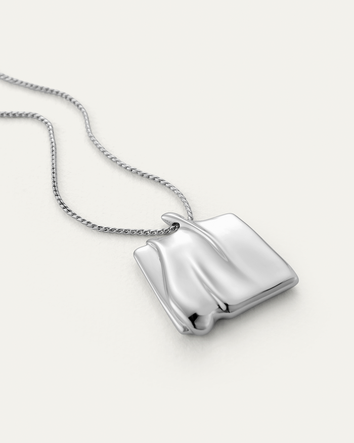 JENNY BIRD Large Sundra Pendant Necklace Silver Pendant Necklace For Women