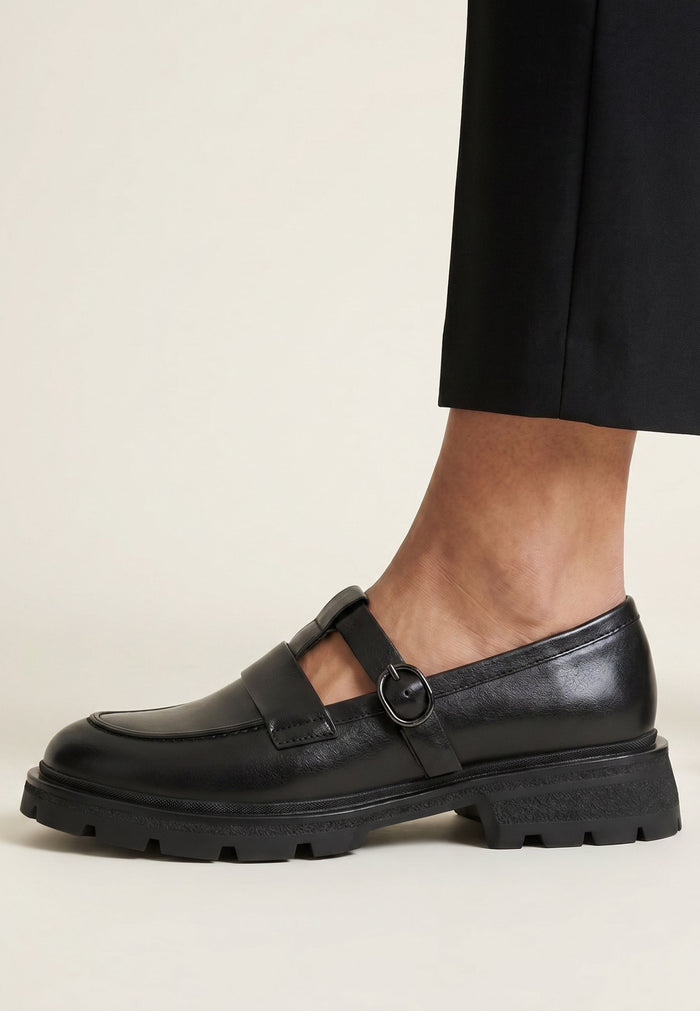 Leather Platform Loafers Marina