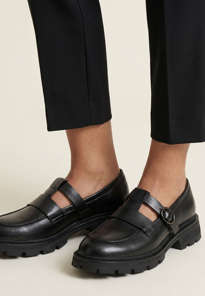 Leather Platform Loafers Marina