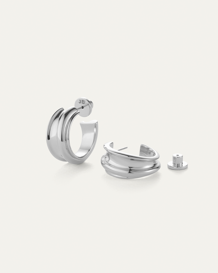 JENNY BIRD Lennon Hoop Earrings Silver Hoop Earrings For Women