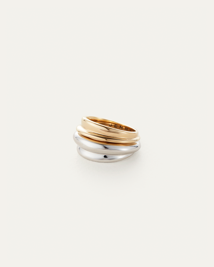 JENNY BIRD Waterproof Lennon Ring Set Two Tone Ring For Women
