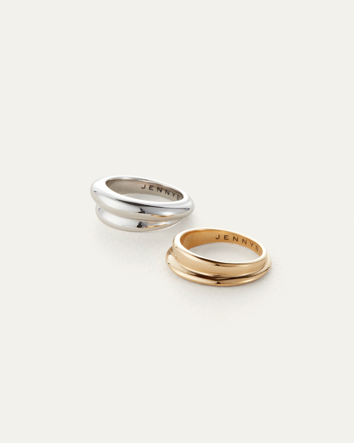 JENNY BIRD Waterproof Lennon Ring Set Two Tone Ring For Women