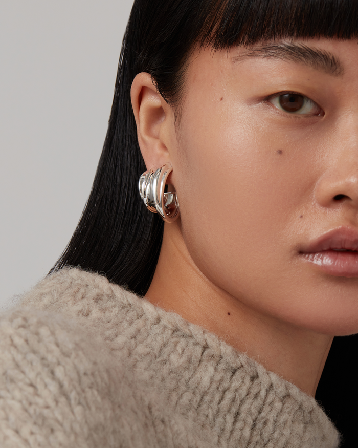 JENNY BIRD Leona Hoop Earrings Silver Hoop Earrings For Women