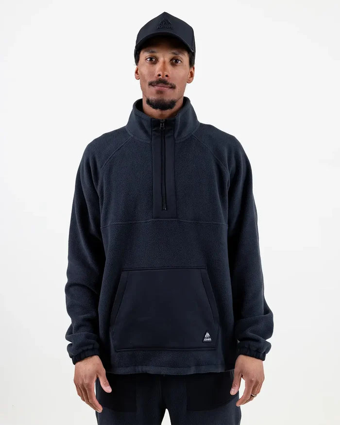 Lodge Half Zip Recycled Fleece Pullover | Jones Lodge Half Zip Recycled Fleece Pullover Jones Snowboards High Performance 7630949149978 J.26.FEM.FHZ.BK.1XS.1