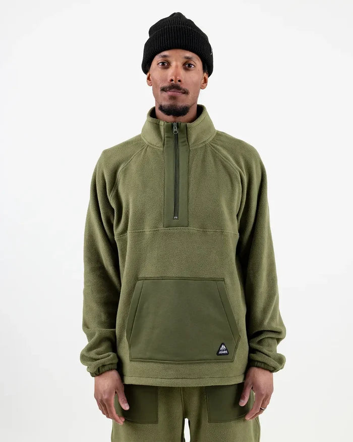 Lodge Half Zip Recycled Fleece Pullover | Jones Lodge Half Zip Recycled Fleece Pullover Jones Snowboards High Performance 7630949120601 J.26.FEM.FHZ.GN.2S.1