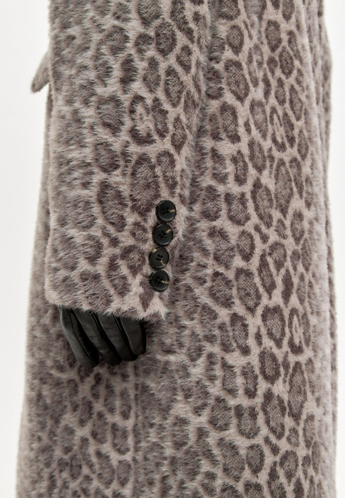 Long Faux Fur Coat Bianca - Leopard