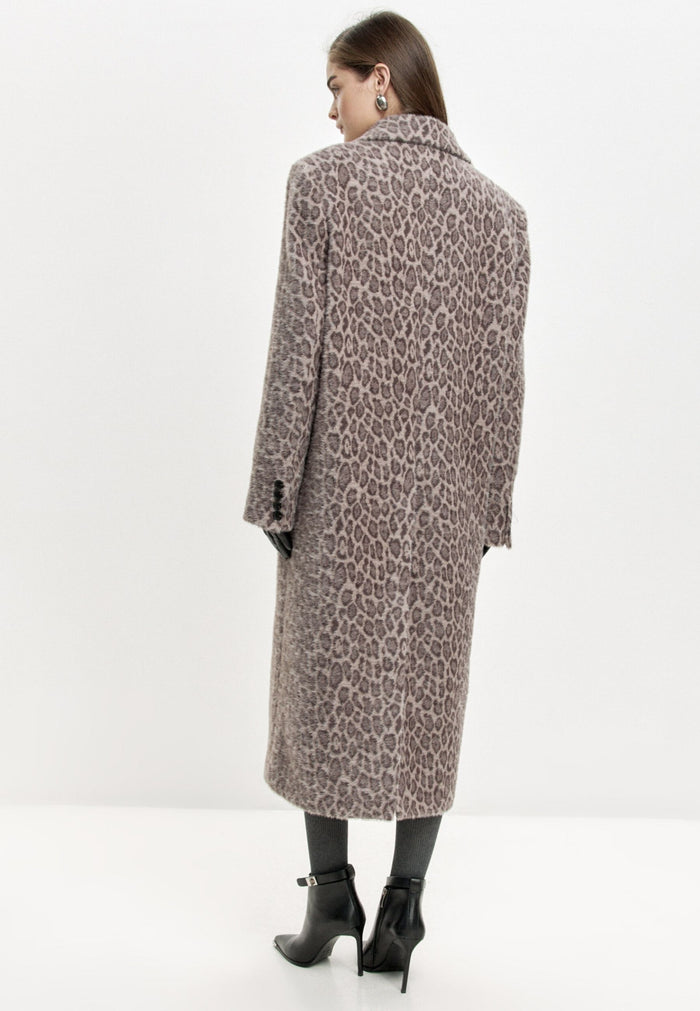 Long Faux Fur Coat Bianca - Leopard