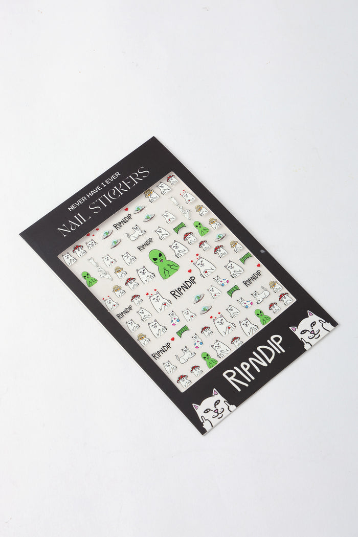 Ripndip Lord Nermal & Alien nail stickers with cartoon cats and aliens.