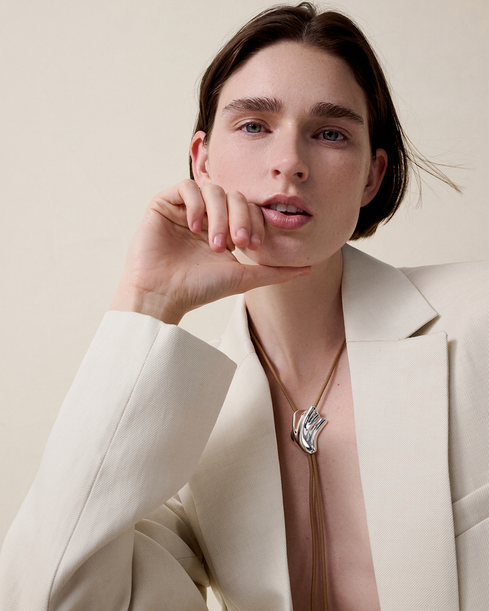 JENNY BIRD Lydia Bolo Tie Silver Bolo Tie For Women