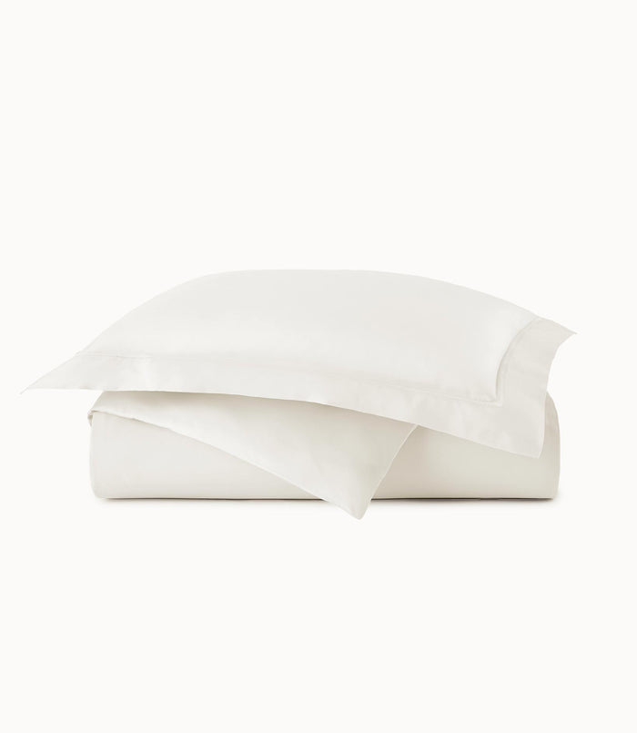 Lyric Percale Duvet Cover Ivory