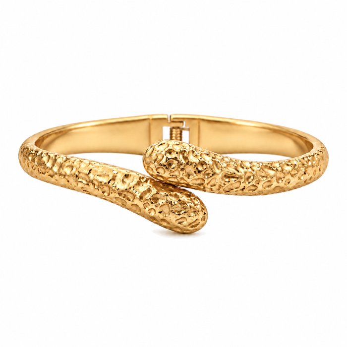 Maura Hammered Hinged Cuff Bracelet