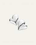 JENNY BIRD Mega Art Heart Button Earrings Silver Button Earrings For Women