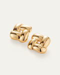 JENNY BIRD Mega Woven Square Earrings Gold Earrings For Women