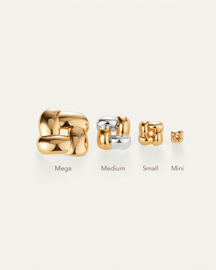 JENNY BIRD Mega Woven Square Earrings Gold Earrings For Women