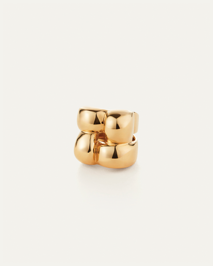 JENNY BIRD Waterproof Mega Woven Square Ring Gold Ring For Women