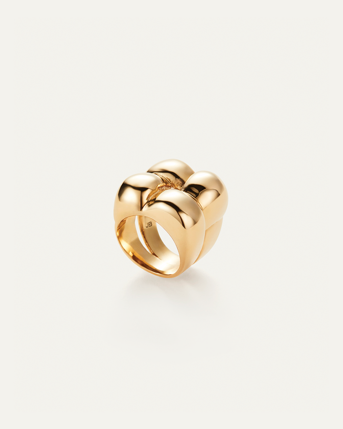 JENNY BIRD Waterproof Mega Woven Square Ring Gold Ring For Women