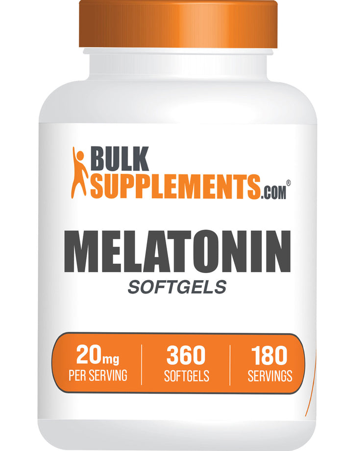 BulkSupplements.com Melatonin 20mg 360 softgels bottle image