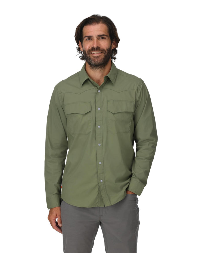14203-1157-Big-Sky-Tech-LS-Shirt-Model-S25-Front -rollover