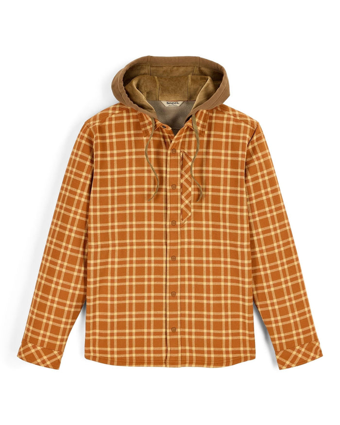 14050-1366-Ms-Coldweather-Hooded-Shacket-Pinboard-F25-Front Wakemup Plaid Stonefly