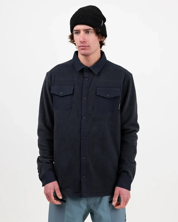 Men’s December Recycled Fleece Shirt | Jones Men’s December Recycled Fleece Shirt Jones Snowboards High Performance 7630949120526 J.26.FEM.DEC.BK.2S.1