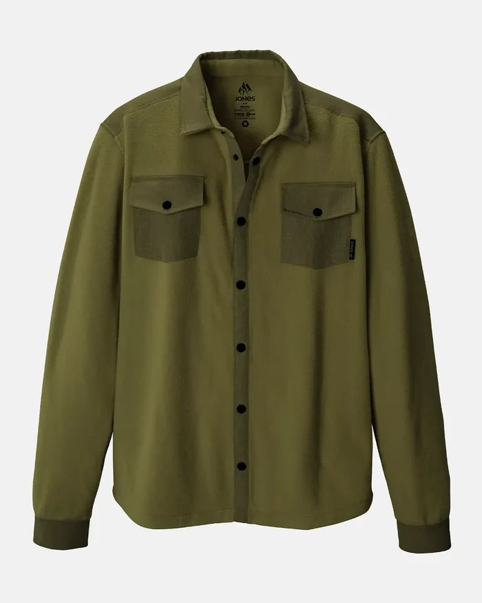 Men’s December Recycled Fleece Shirt | Jones Men’s December Recycled Fleece Shirt Jones Snowboards High Performance