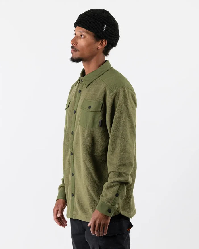 Men’s December Recycled Fleece Shirt | Jones Men’s December Recycled Fleece Shirt Jones Snowboards High Performance