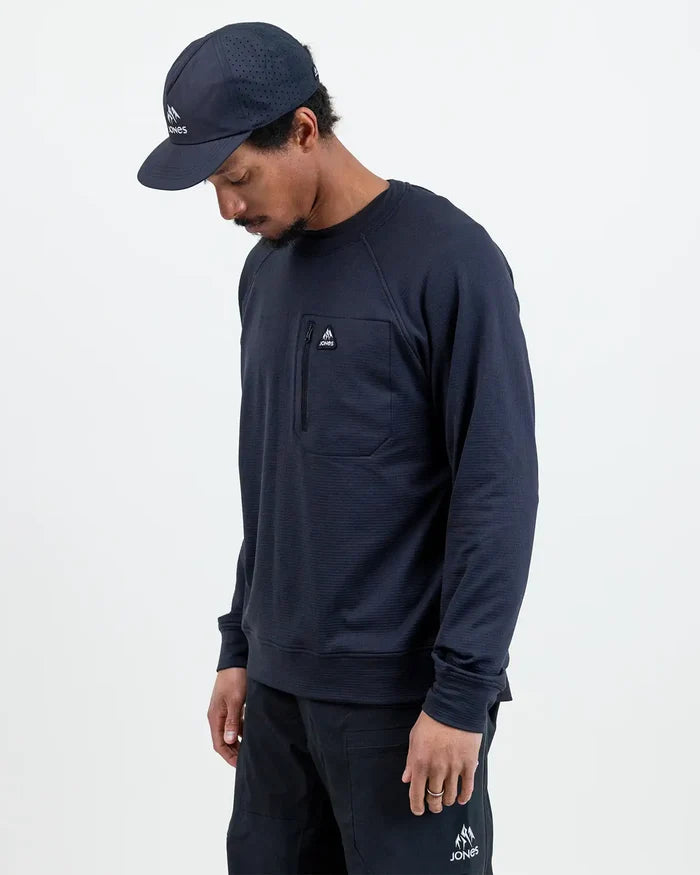Men’s Flagship Recycled Grid Fleece Crew | Jones Men’s Flagship Recycled Grid Fleece Crew Jones Snowboards High Performance