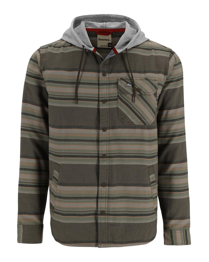 13562-1267-Santee-Flannel-Hoody-Mannequin-F24-Front Hickory/Dolomite Blanket Stripe
