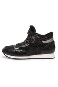 Merino Wool Fur Lined Sneakers - Black