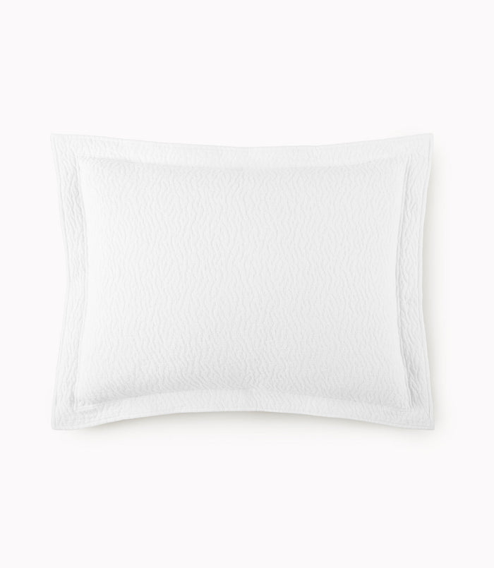 Mia Stonewashed Matelassé Sham, White