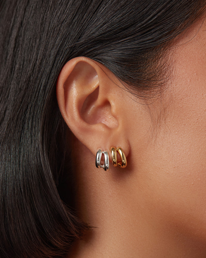 JENNY BIRD Micro Florence Earrings - Set of 2 Two Tone Earrings For Women
