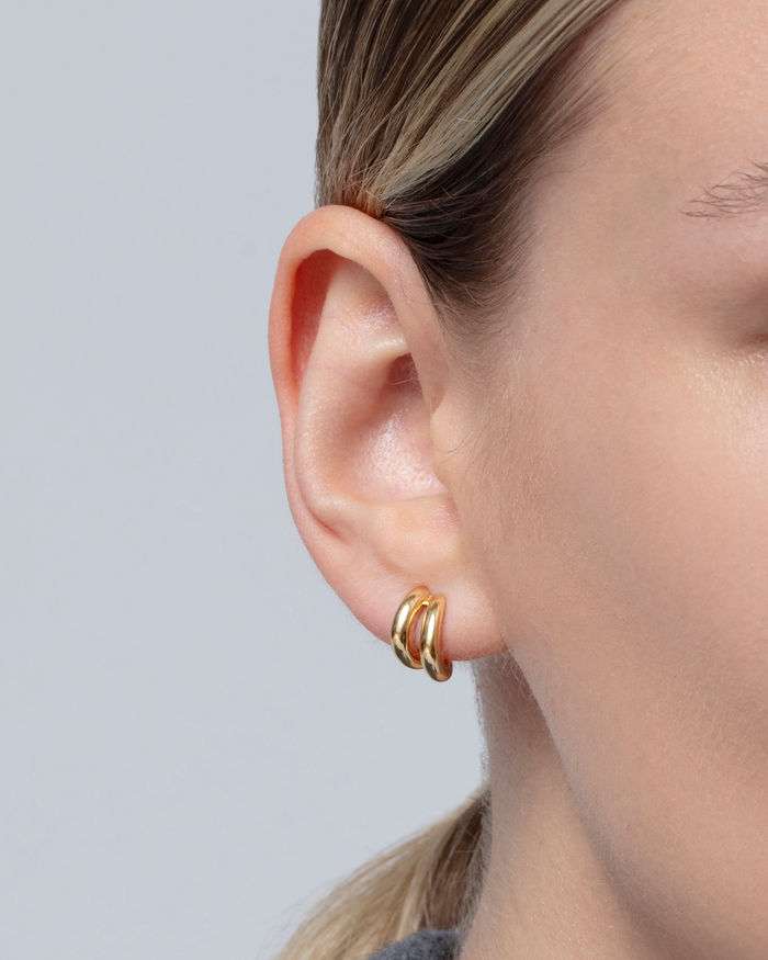 JENNY BIRD Micro Florence Earrings - Set of 2 Two Tone Earrings For Women