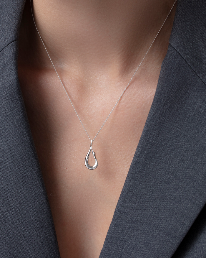 JENNY BIRD Mini Egret Pendant Necklace Silver Pendant Necklace For Women