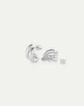JENNY BIRD Mini Florence Silver Huggie Hoop Earrings For Women