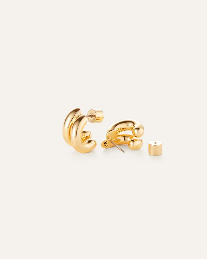 JENNY BIRD Mini Florence Gold Huggie Hoop Earrings For Women