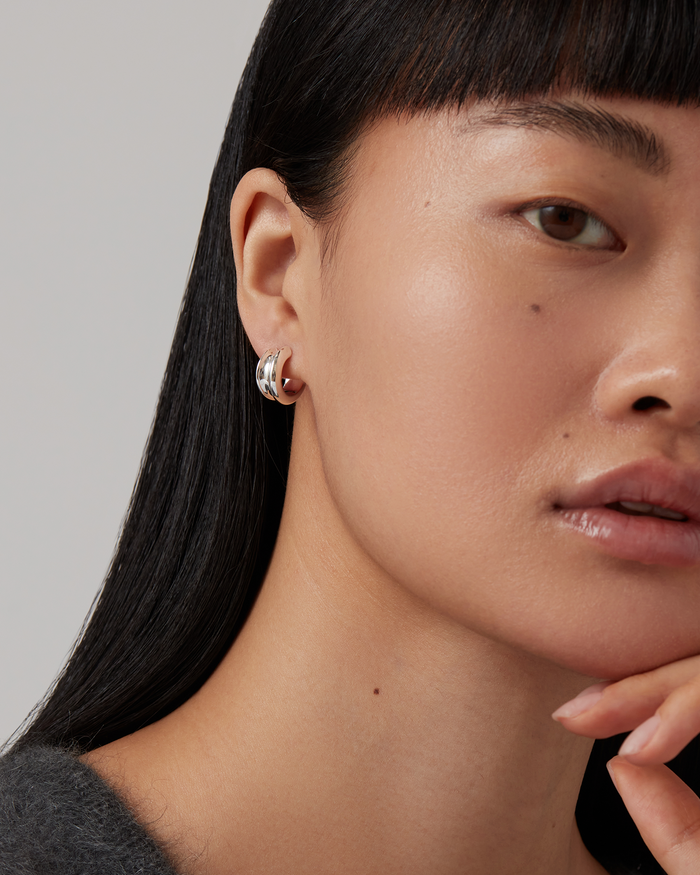 JENNY BIRD Mini Lennon Hoop Earrings Silver Hoop Earrings For Women