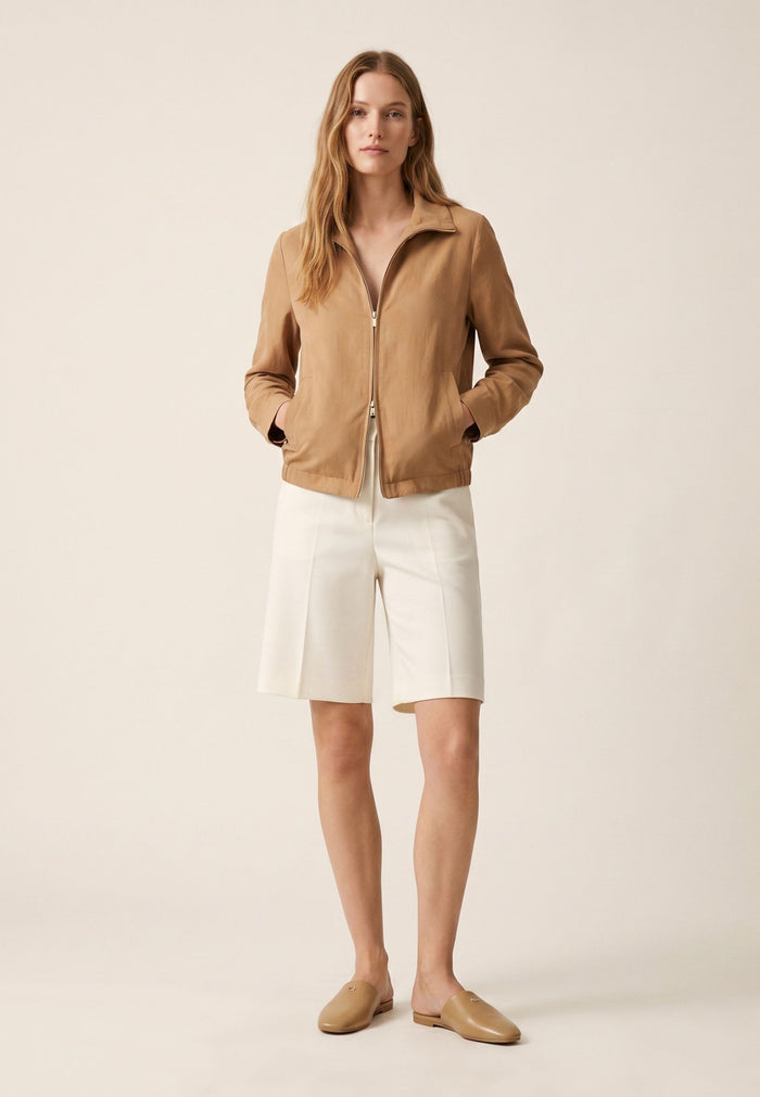 Minimalist Leather Mules - Beige