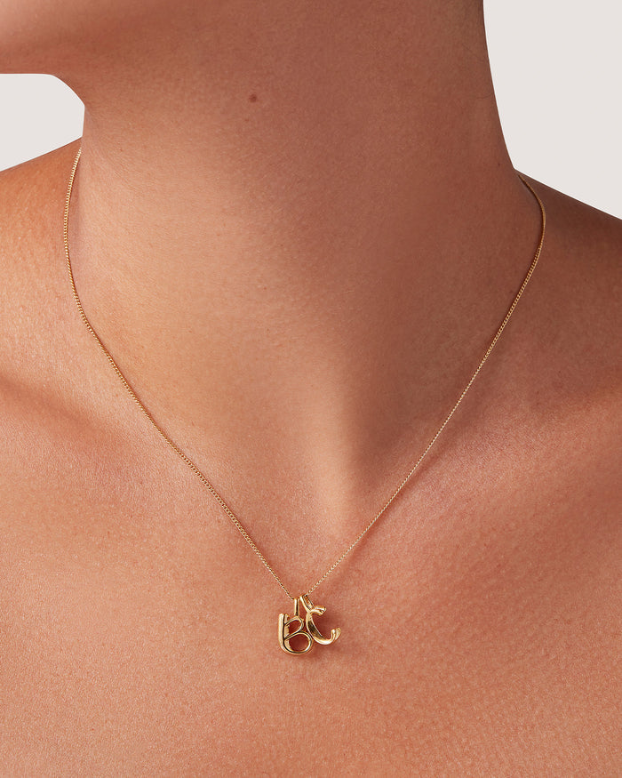 JENNY BIRD Waterproof Monogram Necklace - B Necklace For Women