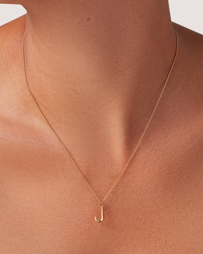 JENNY BIRD Waterproof Monogram Necklace - J Necklace For Women